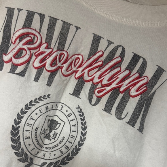 Aeropostale Cream Crop Boyfriend Tee - Picture 3 of 4